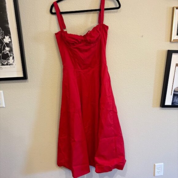 House of CB Red Carmen Dress - Sz M - Picture 3 of 5